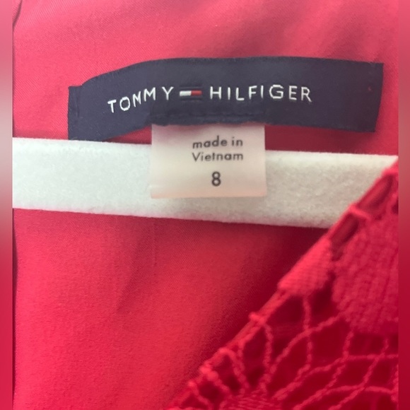 Tommy Hilfiger Women’s Red Lace Dress Size 8 - Picture 3 of 9
